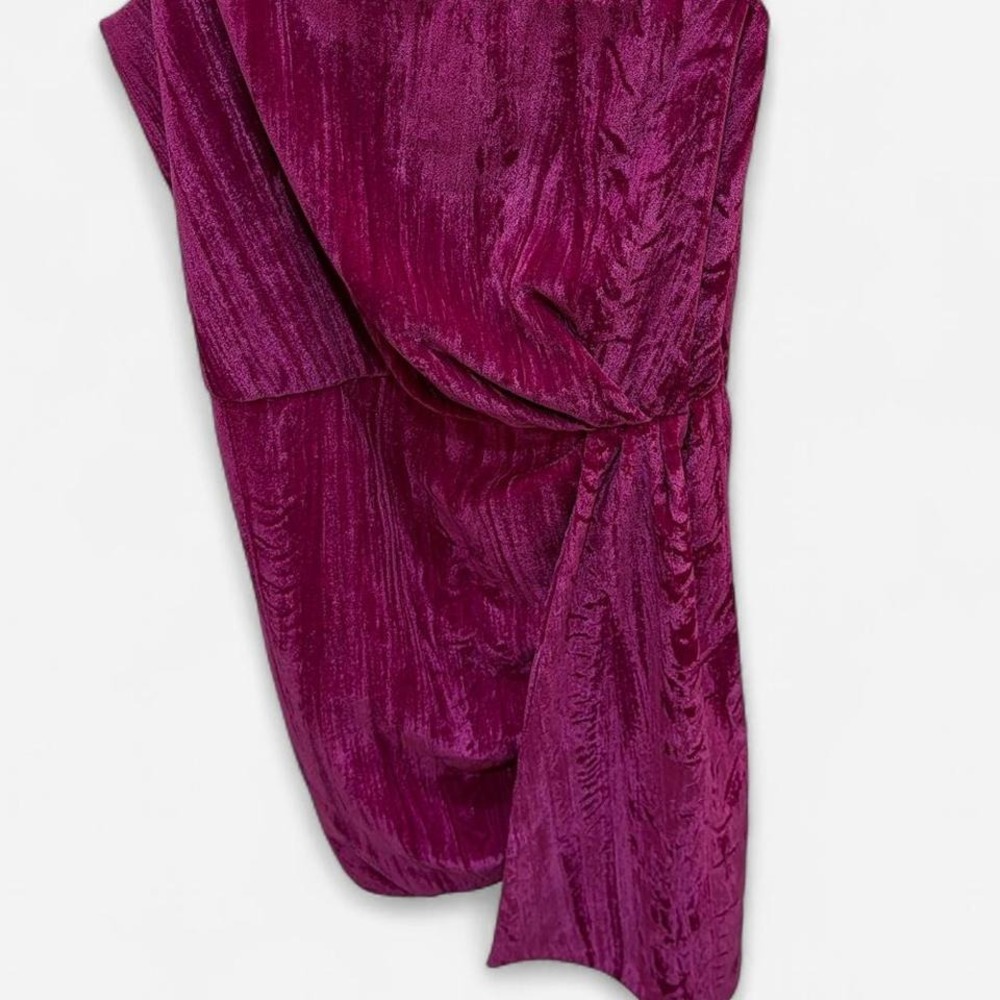 Saylor Magenta/Pink Velvet Aurelie Mini Dress in size XS - Picture 5 of 7